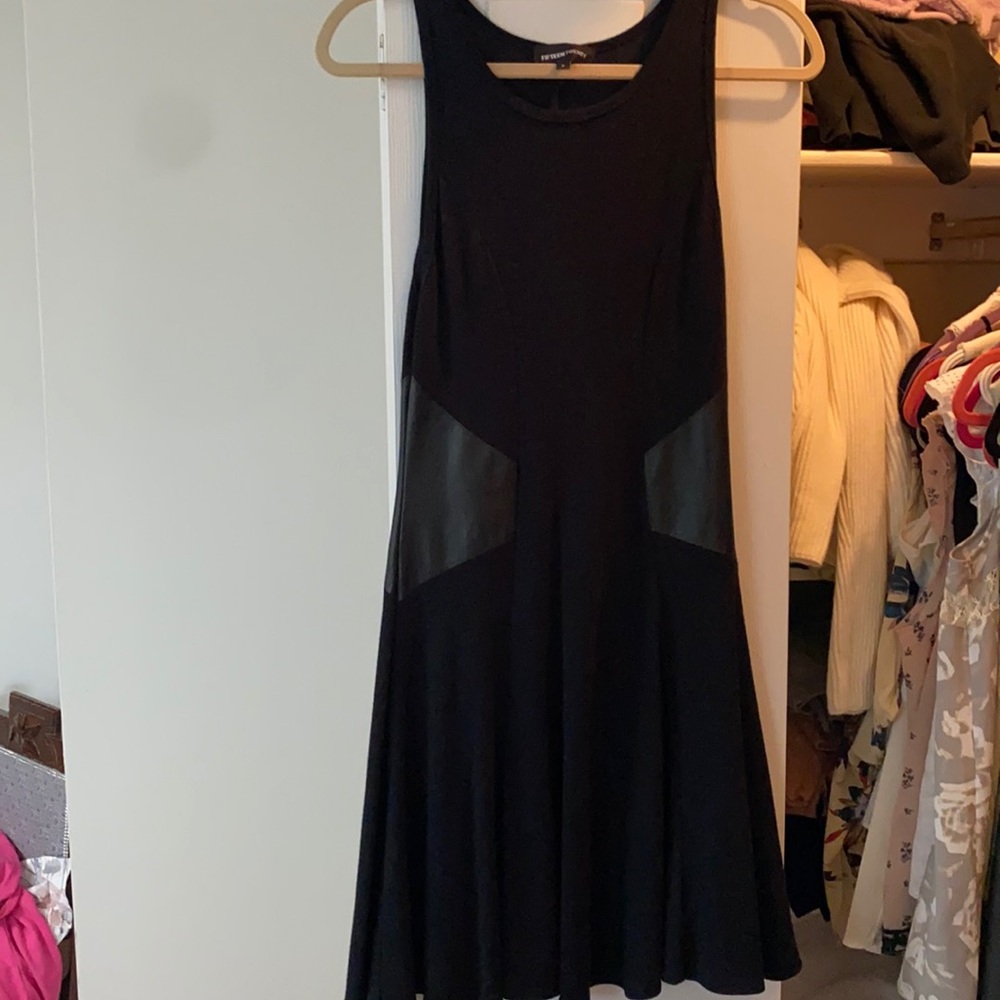 Fifteen Twenty black dress leather accent